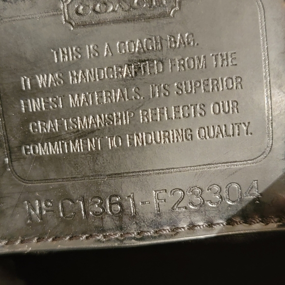 COACH 2way Shoulder Bag Tote Signature Beautiful Crossbody Black. - Picture 6 of 10